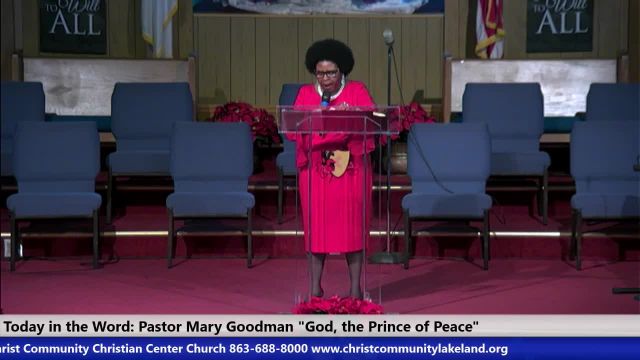 20241215, H.O.P. 8:30am, GOD The Prince Of Peace, Pastor Mary Goodman, Christ Community Christian Center